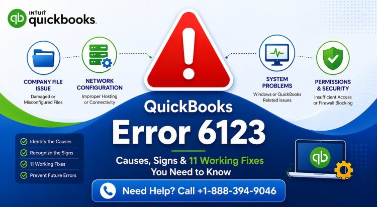 QuickBooks Error 6123: Causes, Signs & 11 Working Fixes You Need to Know