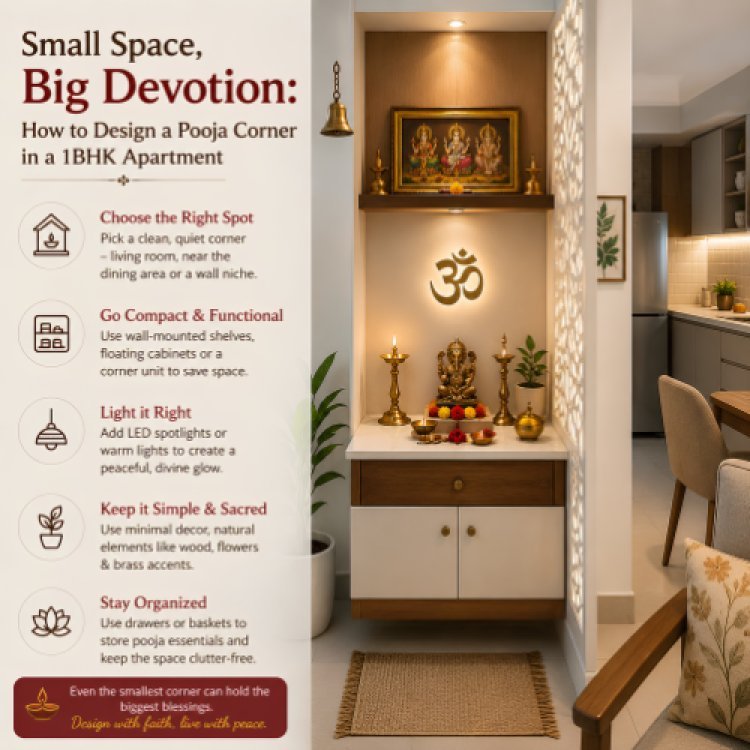 Small Space, Big Devotion: How to Design a Pooja Corner in a 1BHK Apartment
